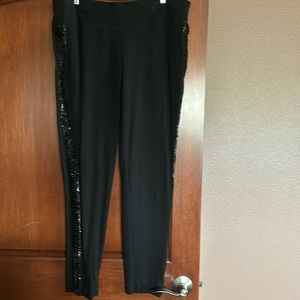 INC brand tuxedo pant with sequin detail